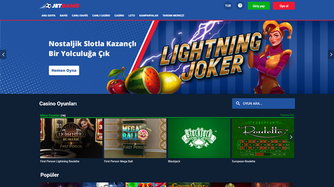 Jetbahis Casino Tanıtım, Üyelik Açma ve Giriş